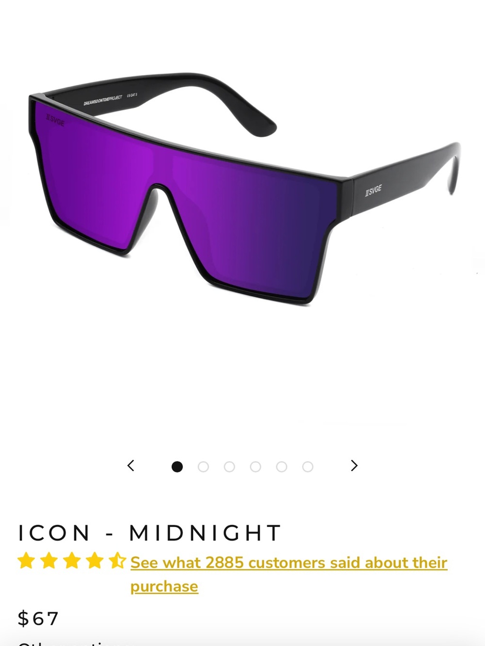 II savage midnight sunglasses and sleeve pouch